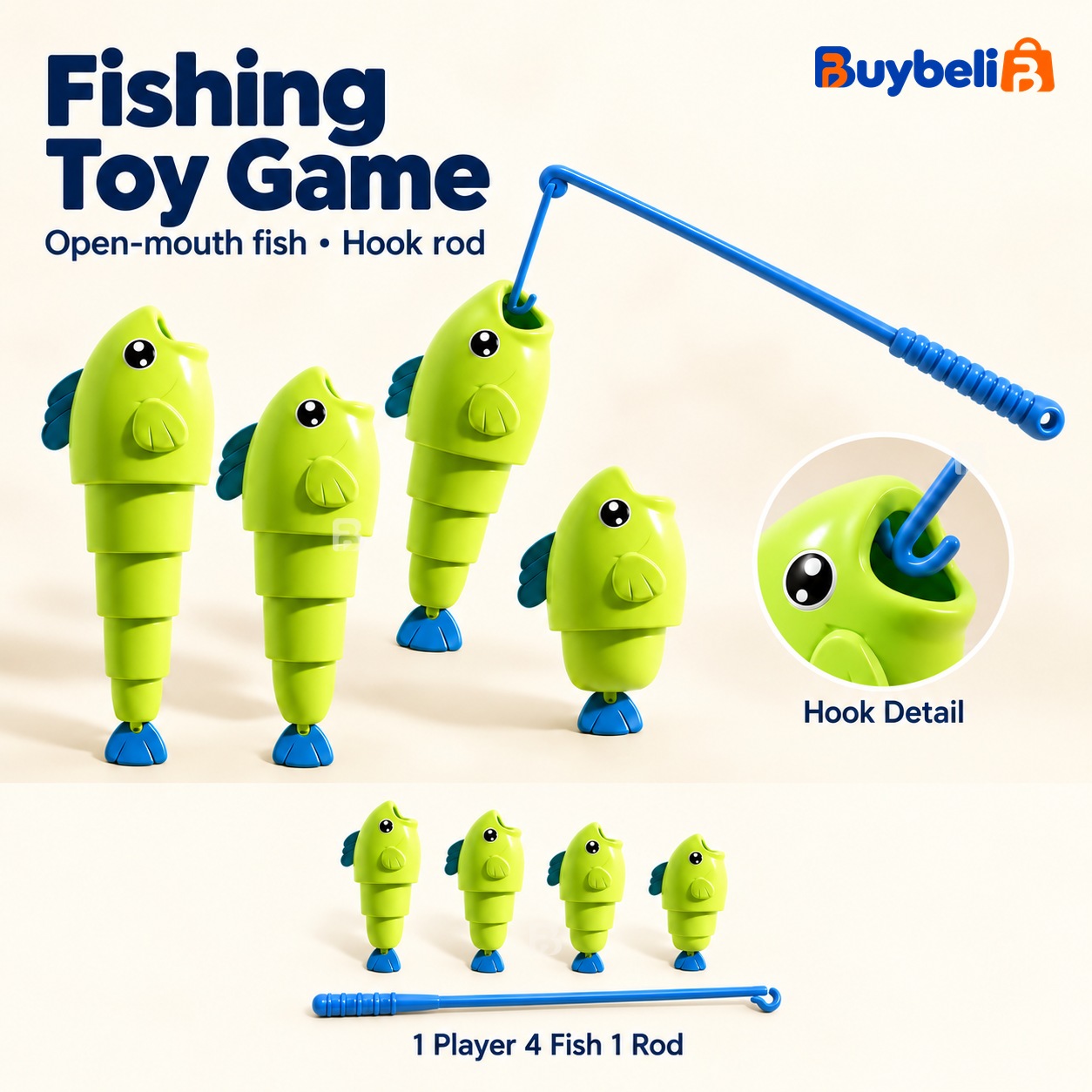 1 Player 4 Fish 1 Rod